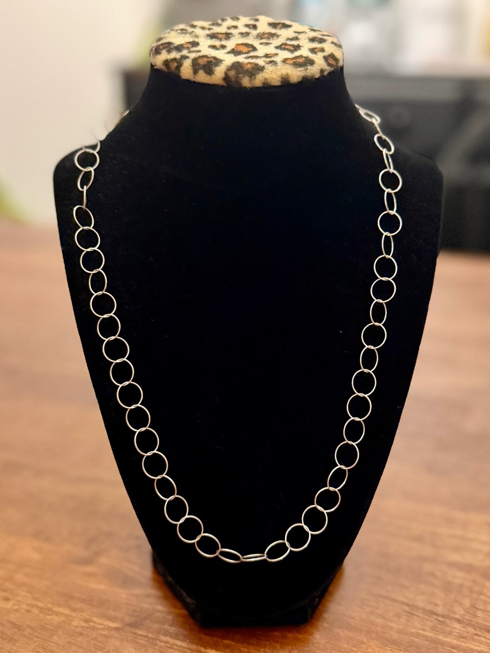 925 Sterling Silver Circle Link Necklace 7.1g
